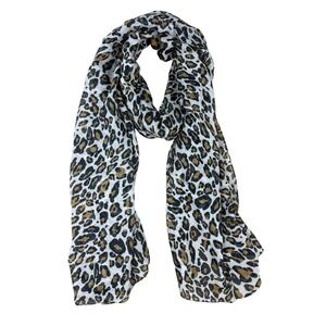 H&M Leopard Print Scarf Large 23x76 Animal Print Made in‎ Turkey Lightweight